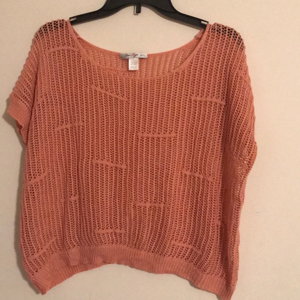 COCO ROJA  Crochet Sheer Blouse